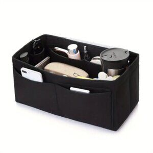 Insert/Organizer- Felt For Designer Handbags/Totes -Black Style 4 - NWT